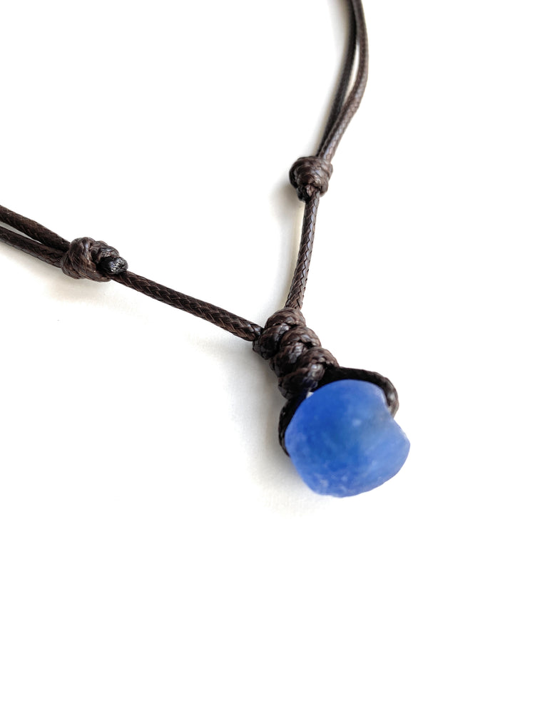 Surfer Necklace Beach Necklace Seaglass Adjustable Waterproof. Choker for Men Women Teen (Green)