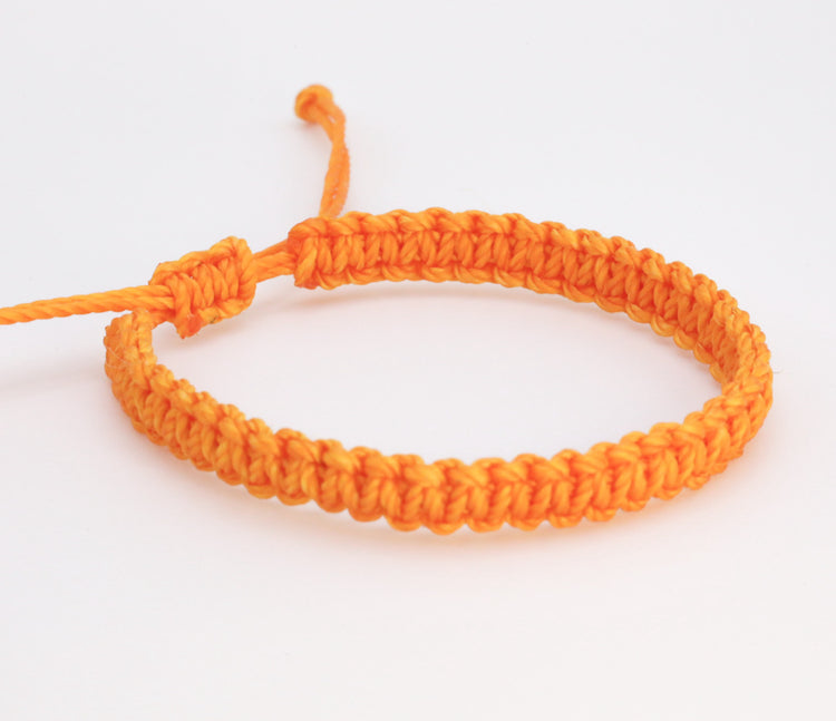 Couple Bracelets Silver Heart Orange Matching Bracelets