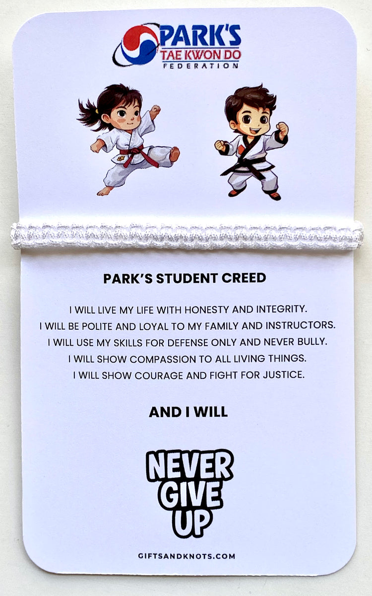 Parks Taekwondo Bracelet & Card Set - Boynton Beach - Gifts & Knots