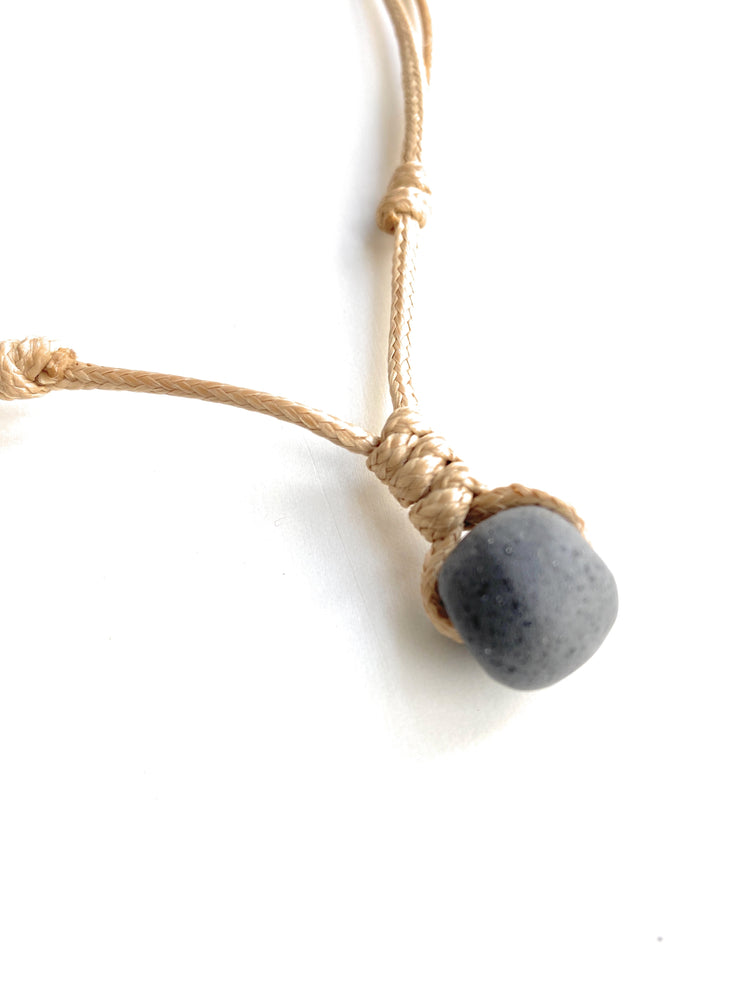 Surfer Necklace Beach Necklace Seaglass Adjustable Waterproof. Choker for Men Women Teen (Green)