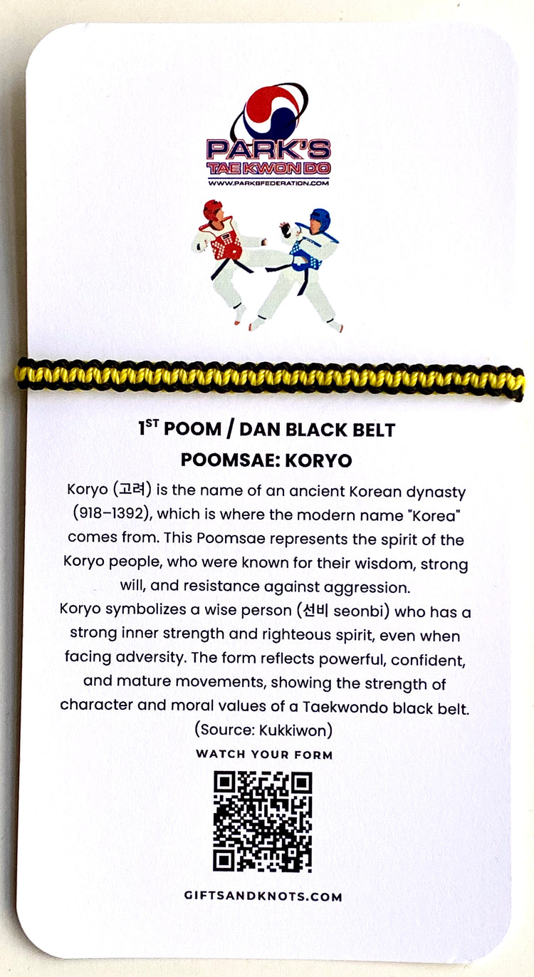 Parks Taekwondo Bracelet - Student Creed Card - Pembroke Pines - Online Order