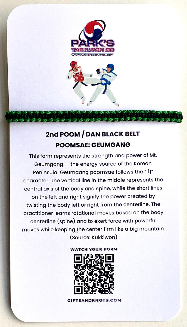 Parks Taekwondo Bracelet - Student Creed Card - Pembroke Pines - Online Order