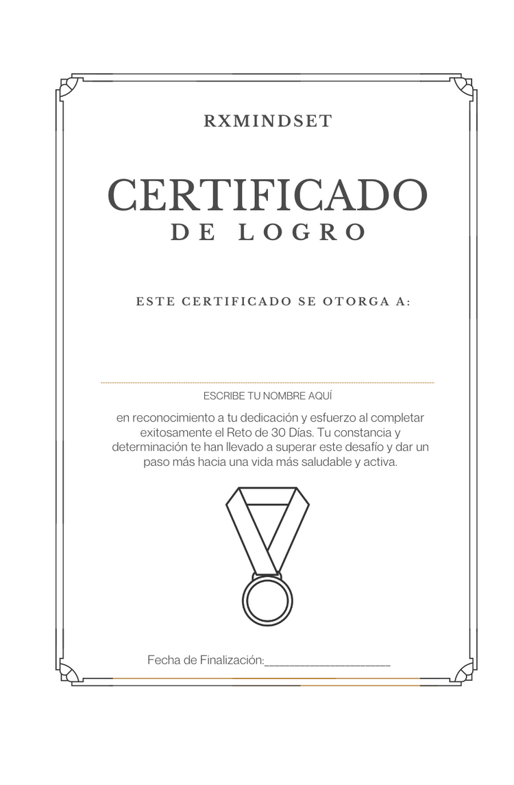 Reto de 30 Días Para Ser Irreconocible: Planificador Con Notas Inspiradoras Para Desbloquear Tu Potencial (Versión Digital)