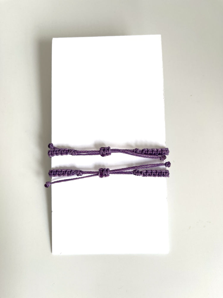 Mommy and Me Silver Star Purple Matching Bracelets, First Day of Kindergarten