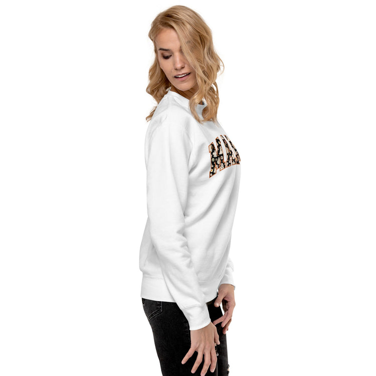 MAMA Ghost Theme Letter Unisex Premium Sweatshirt