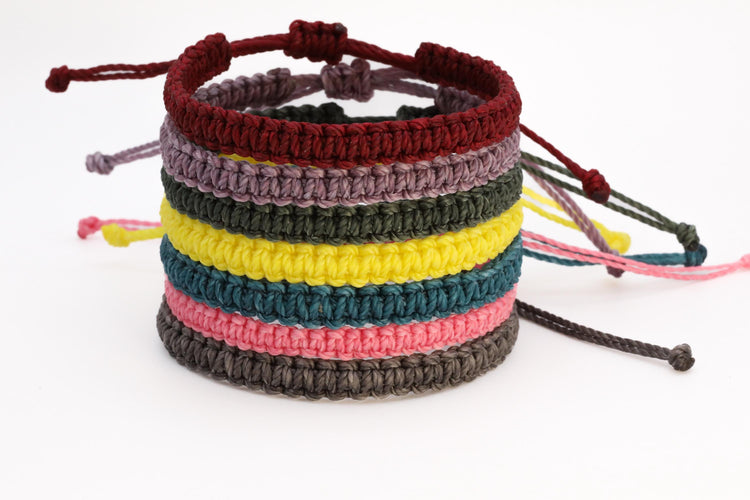First Day Kindergarten Blue Rainbow, Matching Bracelets, Mommy and Me, Macrame Braided Wristbands, Adjustable, Waterproof by Gifts & Knots