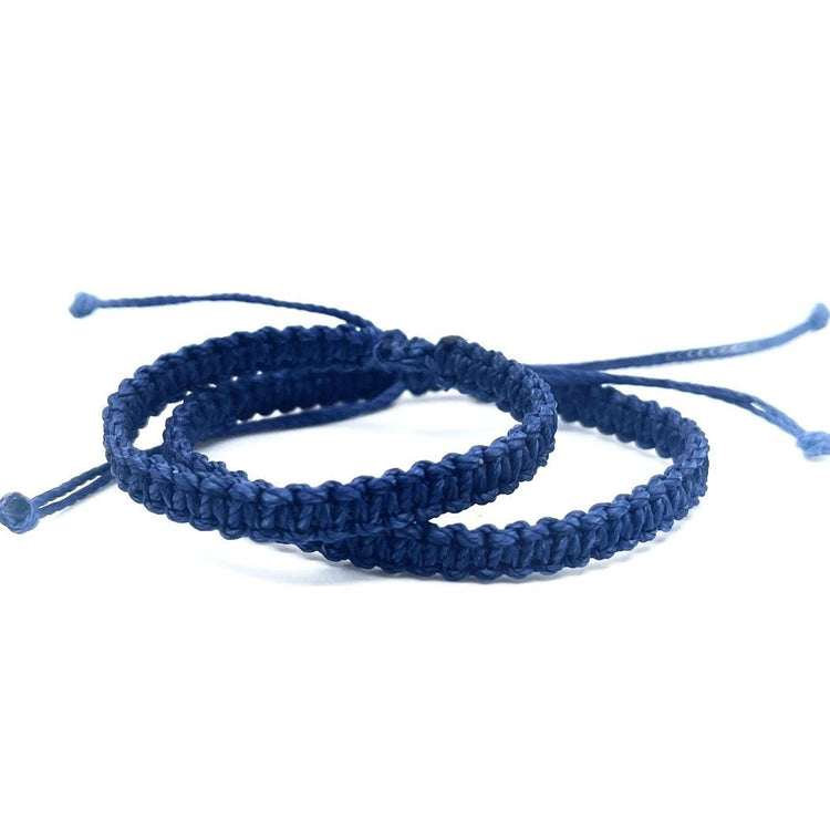 Blue Bracelets, First Day Kindergarten Blue Rainbow, Matching Bracelets, Mommy and Me, Macrame Braided Wristbands, Adjustablr, Waterproof by Gifts & Knots