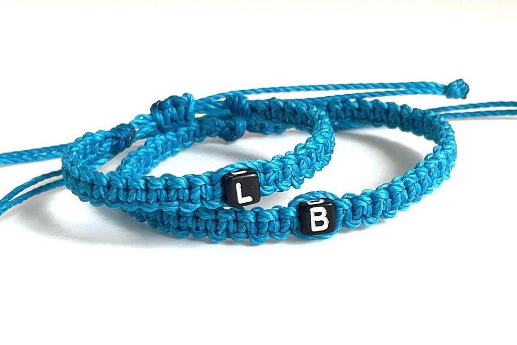 Personalized Initial Letter Turquoise Acrylic Charmby Gifts & Knots