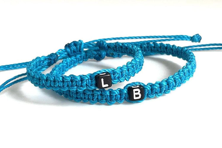 Personalized Initial Letter Turquoise Acrylic Charmby Gifts & Knots