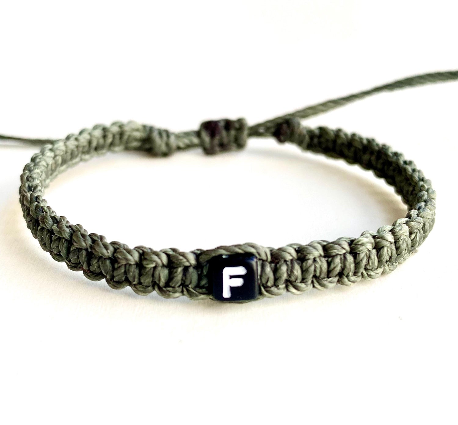 Olive Initial Letter Personalized Bracelet by Gifts & Knots