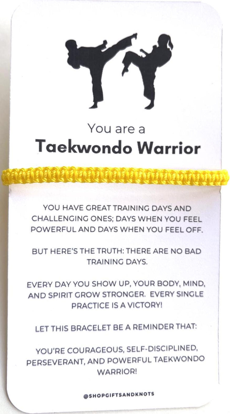 Taekwondo Yellow Belt Bracelet by Gifts & Knots