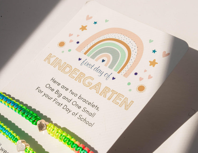 First Day of Kindergarten Colorful Mommy and Me Bracelets