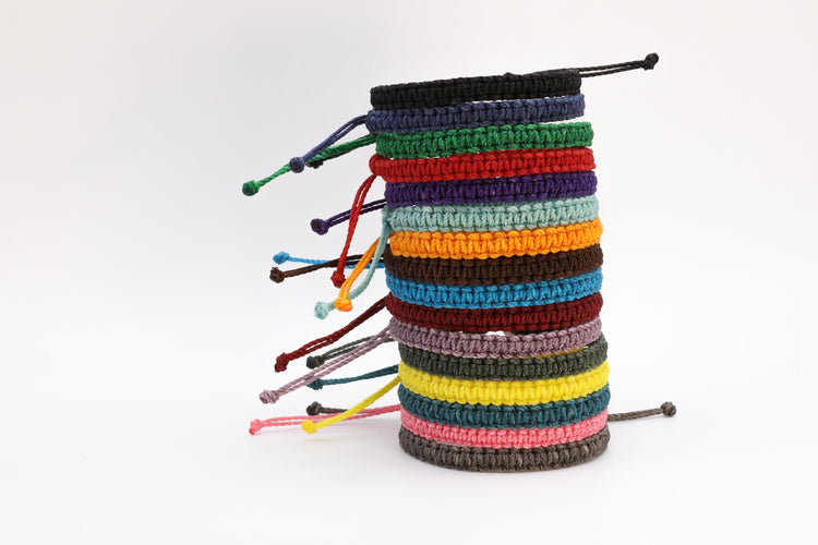 Mommy and Me Gray Macrame Bracelet First Day of Kindergarten