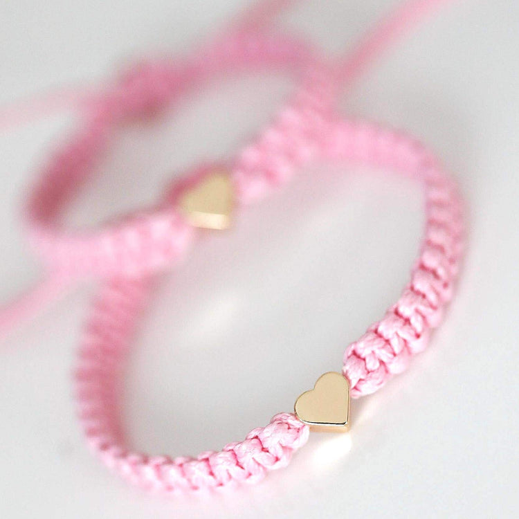 First Day of Kindergarten,Mommy and Me Heart Braided Matching Bracelets,Back to School Bracelet Set,First Day of School,Family Bracelet