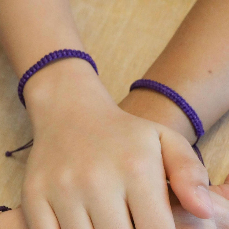 Dark Purple Matching Bracelets, Mommy and Me, Summer Camp Gift, Sleep Away