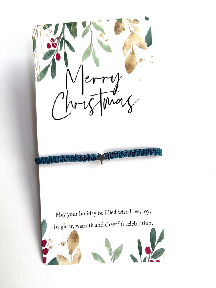 Christmas Star Bracelet, Holiday Gift, Minimalist Stocking Stuffer, Christmas Family Match Bracelets