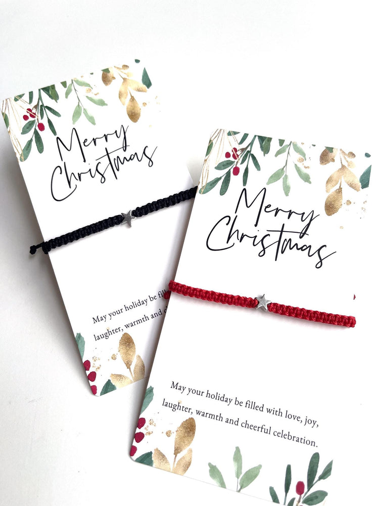 Christmas Star Bracelet, Holiday Gift, Minimalist Stocking Stuffer, Christmas Family Match Bracelets
