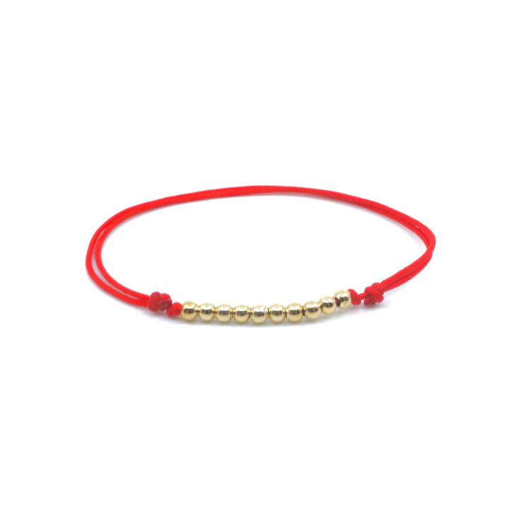 Gold Filled Beaded Anklet Bracelet - Gifts & Knots
