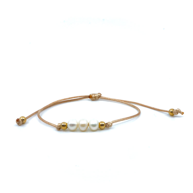 Pearl Gold Filled Heart Anklet Bracelet - Gifts & Knots