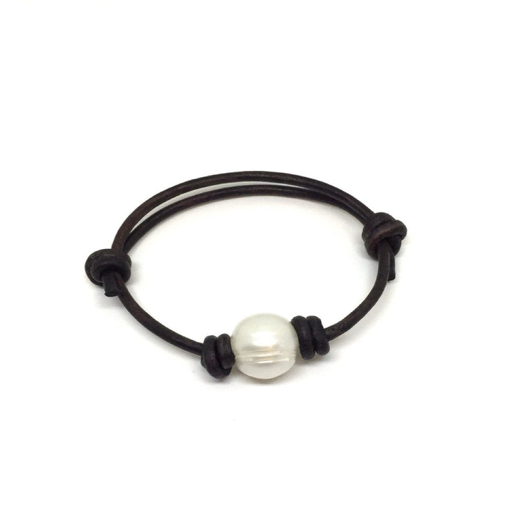 Pearl Leather Anklet Bracelet - Gifts&Knots