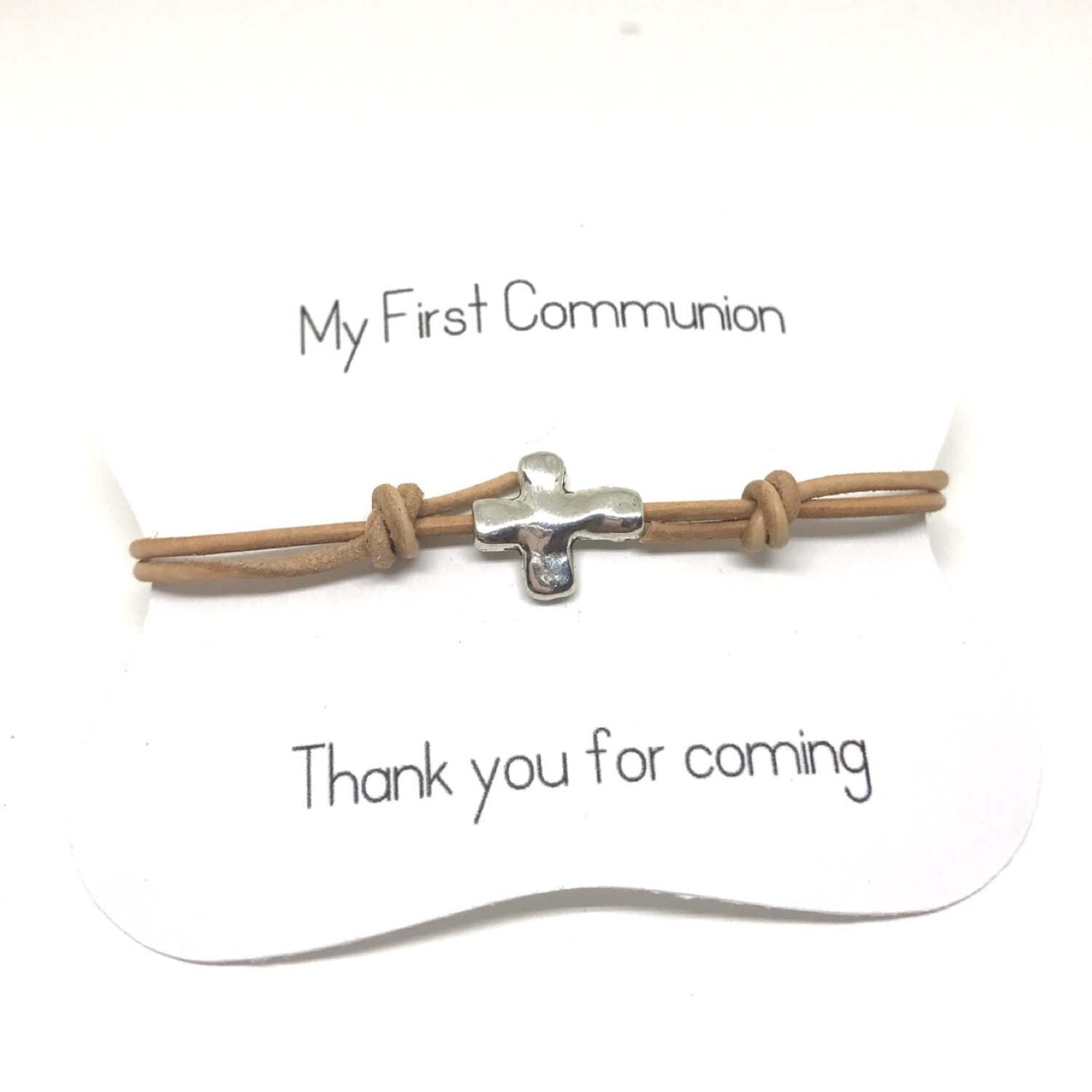Baptism, First Communion Favors, 12 pcs, Christening Favors, Cross Bracelets, Unisex Favors, Leather Bracelets