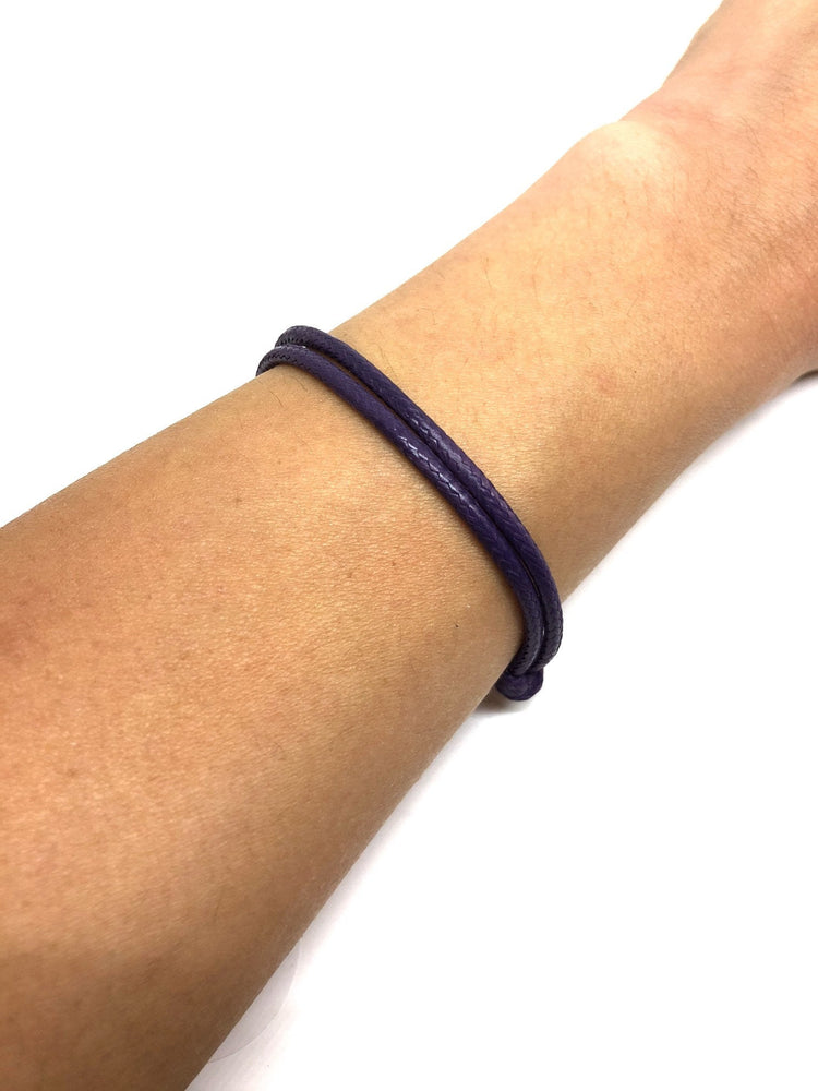 Family Bracelets, Minimalist Bracelet, Purple Ribbon, String Bracelet, Anklet, Unisex, Favors,