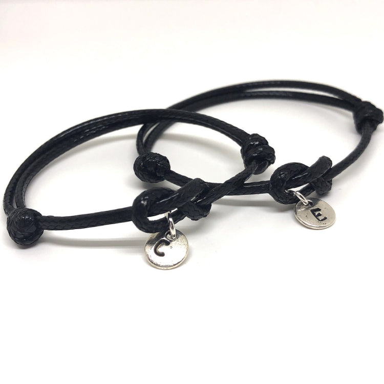 Couple Bracelets, Initial Bracelets, Infinity Knot, Simple Bracelets, His and Hers,