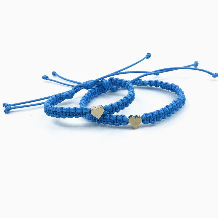 Heart Bracelet Set Turquoise Mommy and Me