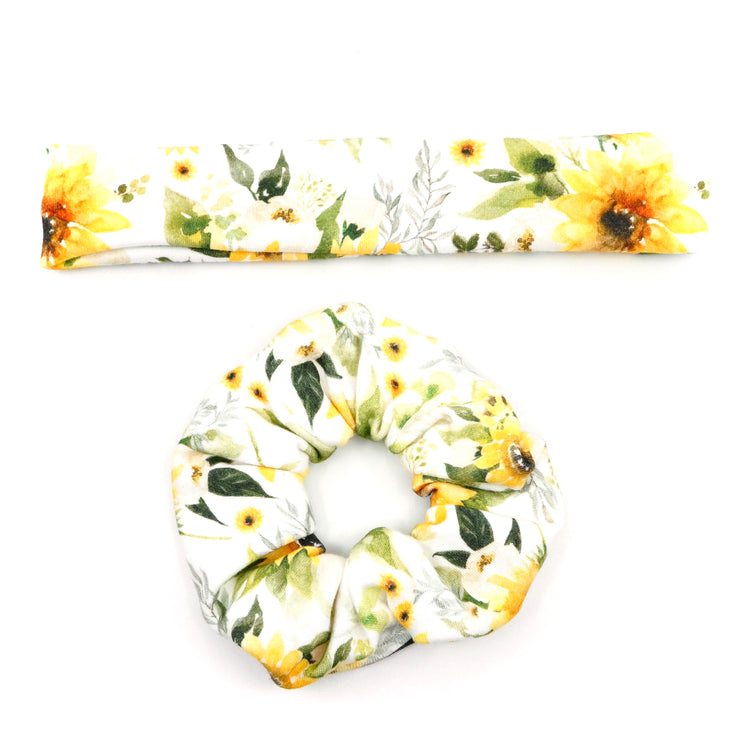 Sunflower Scrunchie Headband Hair Accesories Sunflower Gift - Gifts & Knots