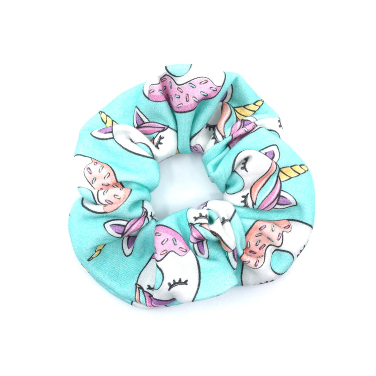 Unicorn Scrunchie Turquoise Hair Accesorie Gift for Her - Gifts & Knots