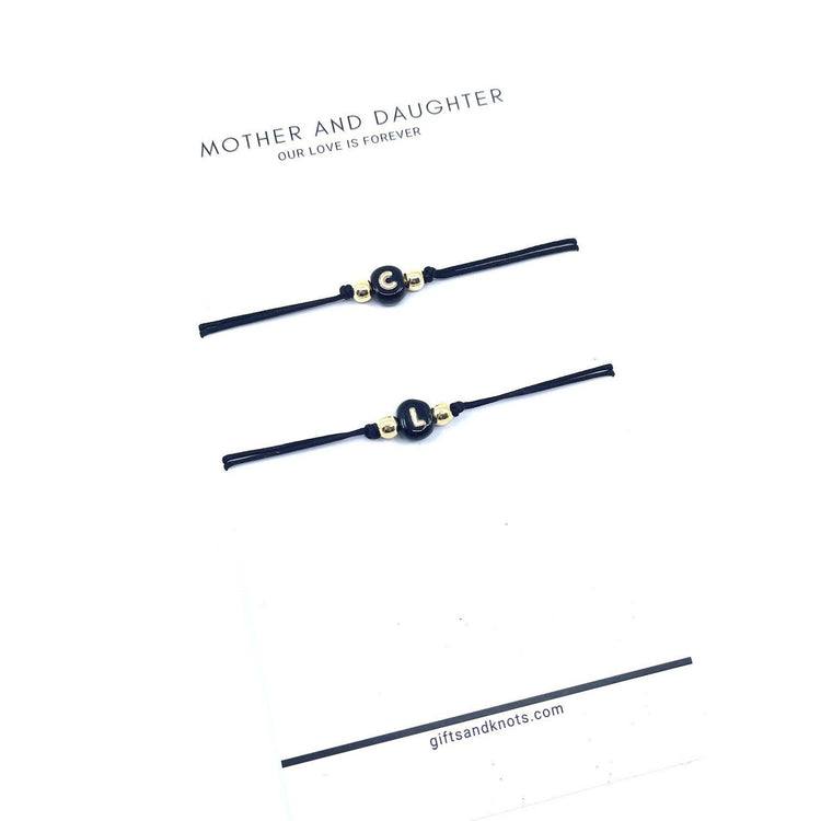 Initials Mother and Daughter Bracelets