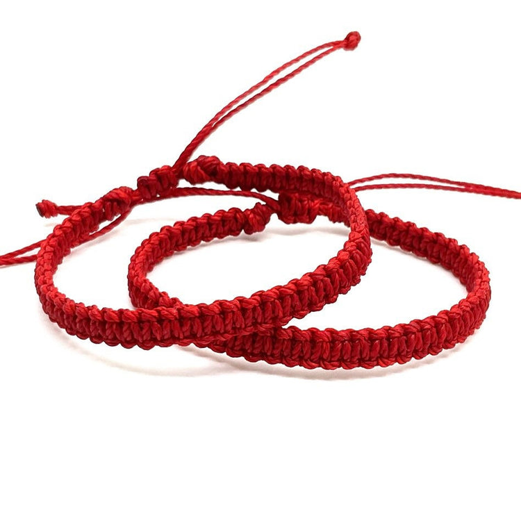 Father and Me Dark Red Matching Bracelet Set