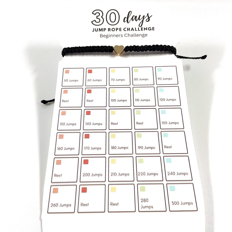 30 days Fitness Challenge Bracelet Jump Rope Challenge