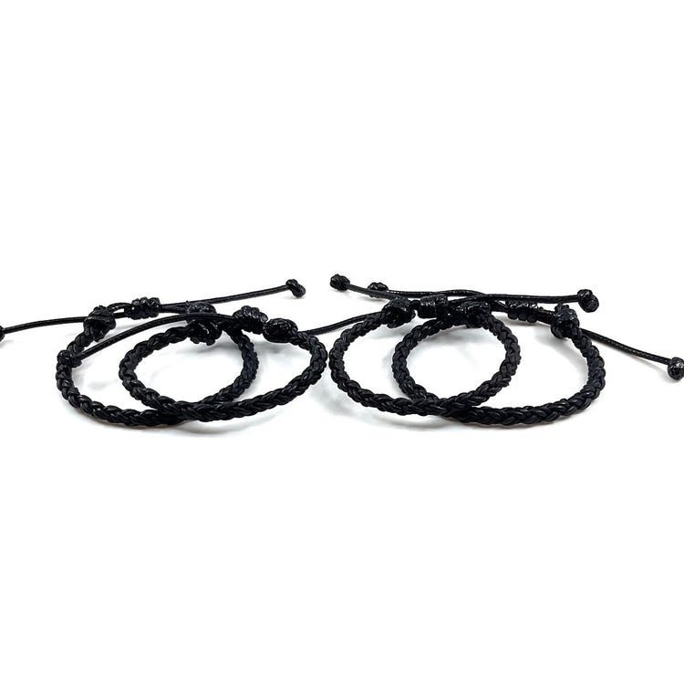 Black Leather Matching Bracelets