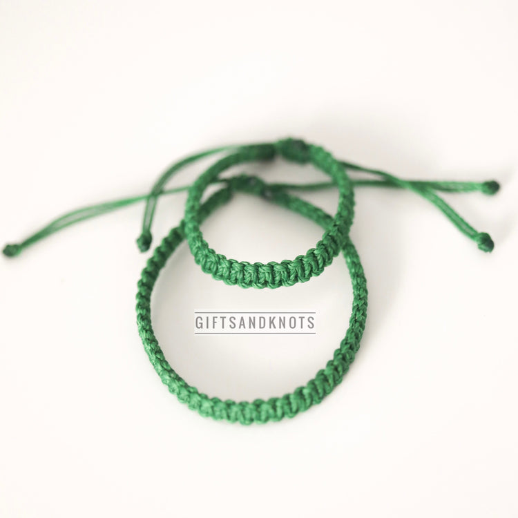 Father and Son Green Matching Bracelet Set