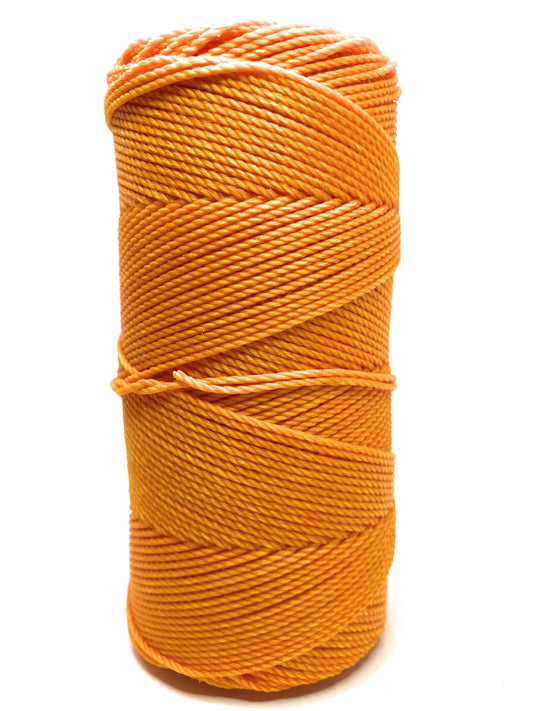 Linhasita Waxed Cord 1.5 mm Orange Macrame PE-6/100G TEX 861 COR 38 116 Meters