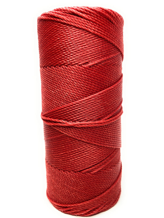 Linhasita Waxed Cord 1.5 mm Red Macrame PE-6/100G TEX 861 COR 233 116 Meters