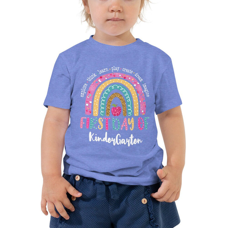 First Day of Kindergarten Toddler Short Sleeve Tee
