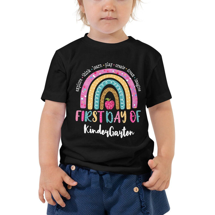 First Day of Kindergarten Toddler Short Sleeve Tee