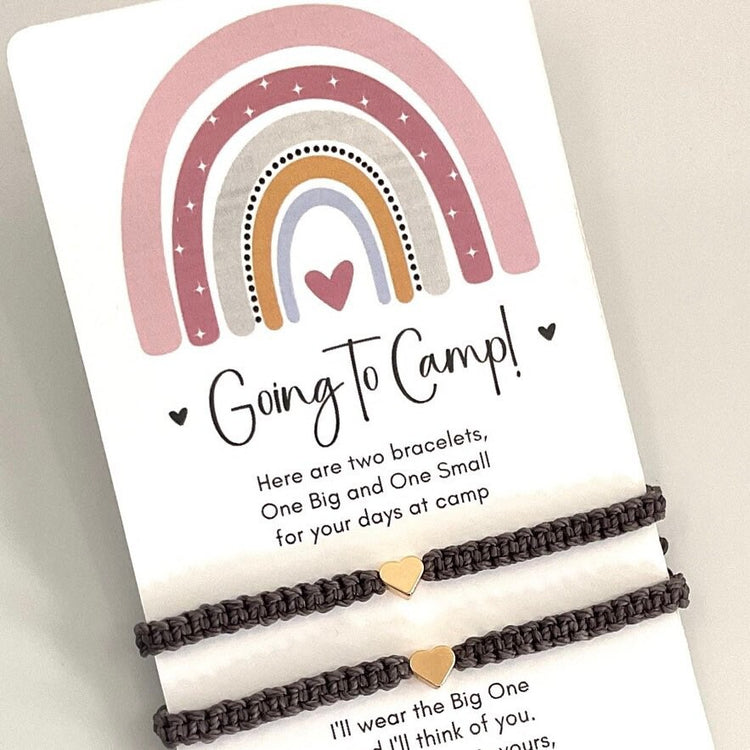 Sleep Away Camp Dark Gray Matching Bracelets