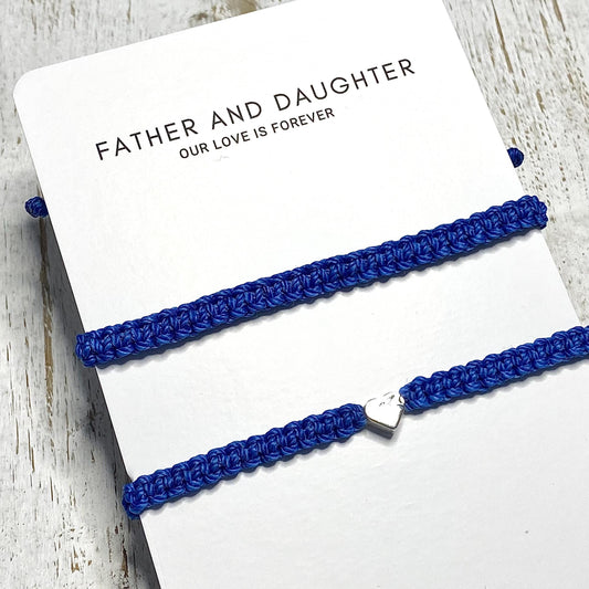 Blue Bracelets, Father and Daughter Card Set
