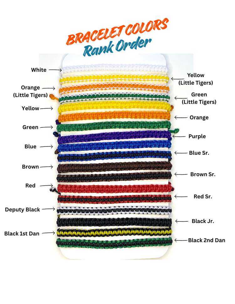 Parks Taekwondo Bracelet - Custom Message - Coral Springs - Online Order