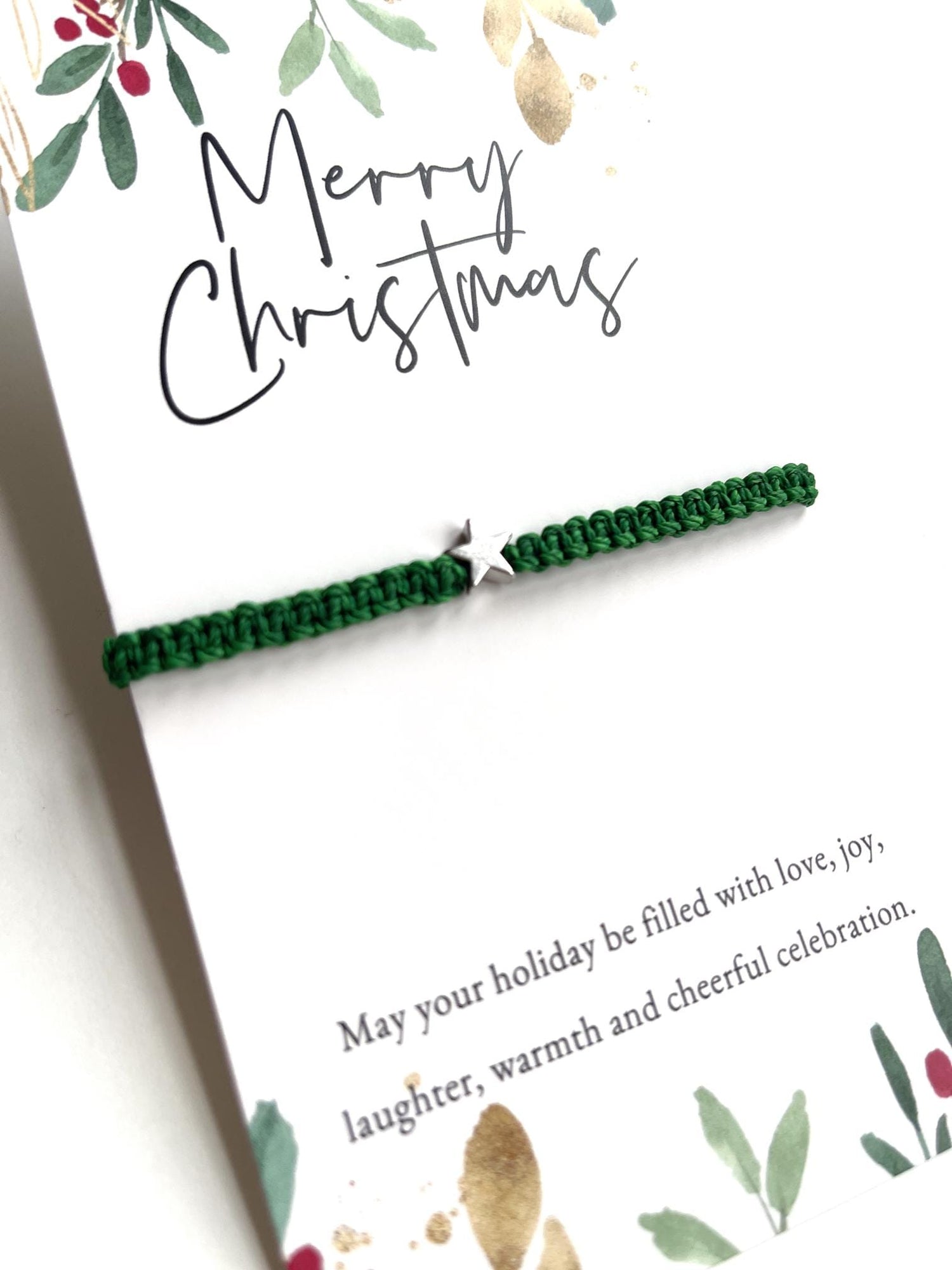 Christmas Star Bracelet, Holiday Gift, Minimalist Stocking Stuffer, Christmas Family Match Bracelets