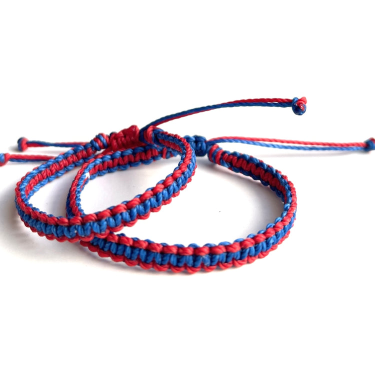 First Day of Second Grade, Red and Blue, Family Matching Bracelets