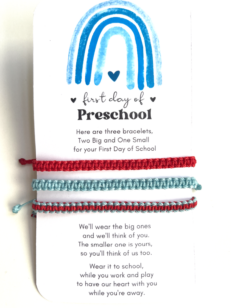 First Day of Preschool Family Matching Bracelets - Gifts & Knots