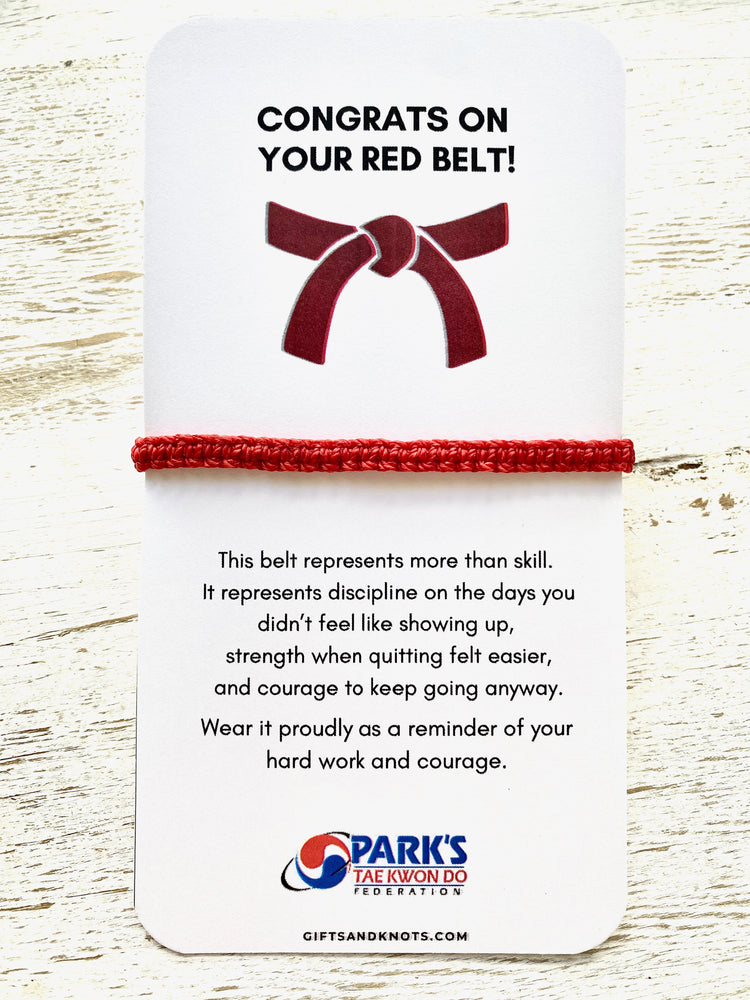 Taekwondo Rank Promotion Bracelet Gift - Parks Plantation - Online