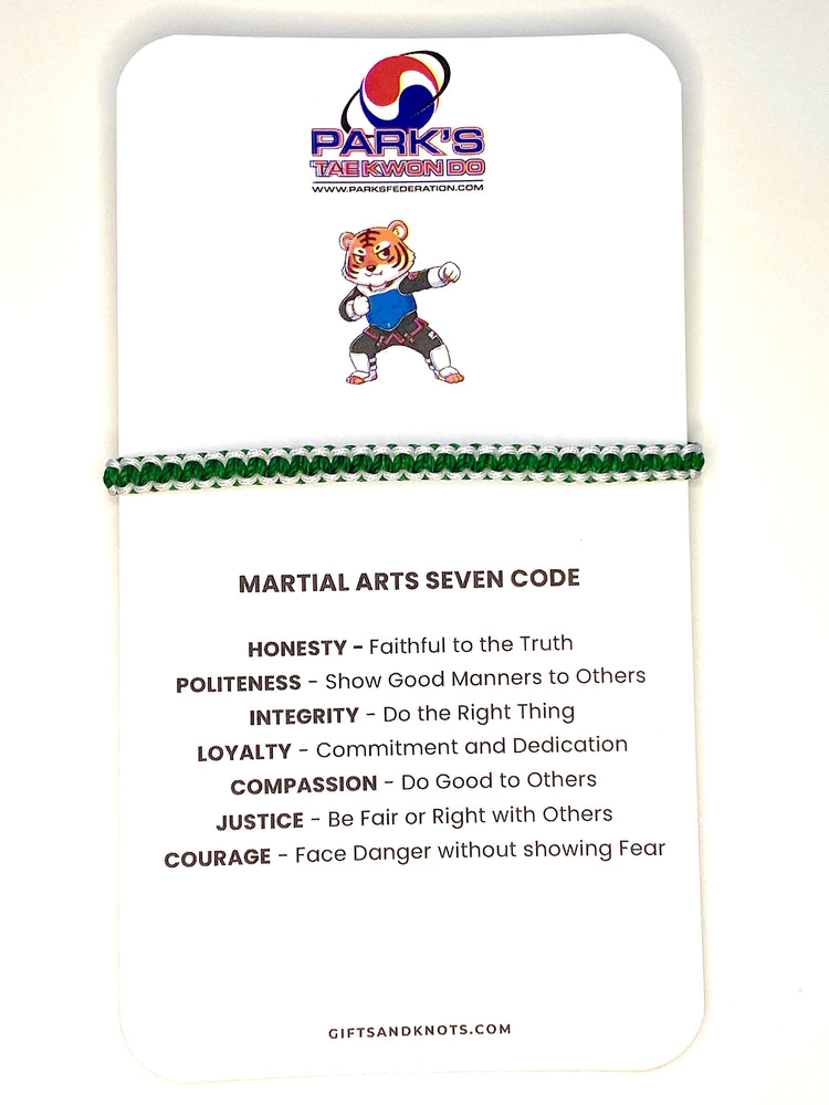 Parks Taekwondo Bracelet - Student Creed Card - Pembroke Pines - Pickup