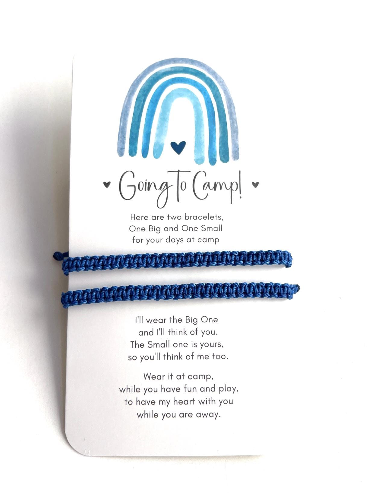 Sleep Away Going to Camp Blue Bracelets