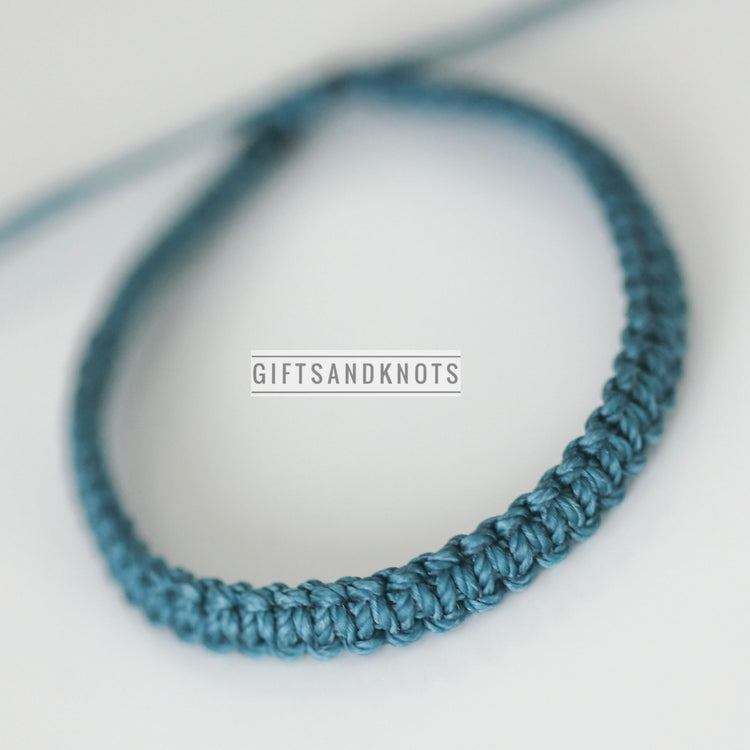 Teal Braided Awareness Bracelet