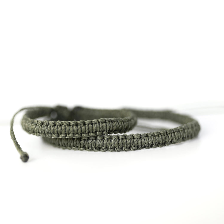 Green Olive Macrame Bracelets